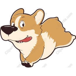 Playful Cartoon Corgi