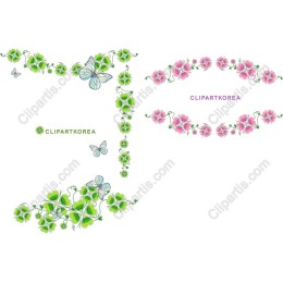 Floral Delight with Butterflies and Clovers
