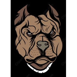 Fierce Bulldog Head Art