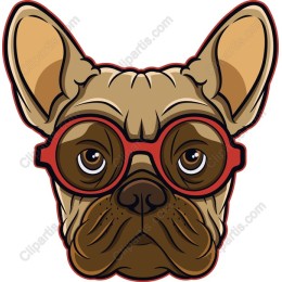 French Bulldog with Glasses