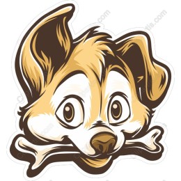 Adorable Dog with Bone