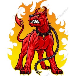 Fierce Red Pit Bull