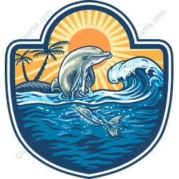 Tropical Dolphin Sunset