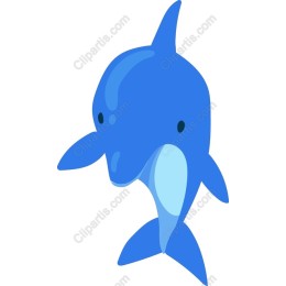 Charming Blue Dolphin