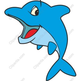 Cheerful Blue Dolphin