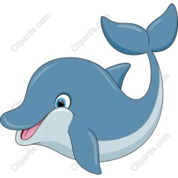 Playful Cartoon Dolphin