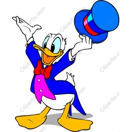 Joyful Cartoon Duck in Tuxedo