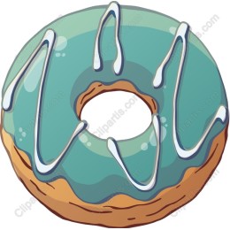Delightful Blue Frosted Donut