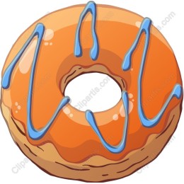 Delicious Orange Glazed Donut