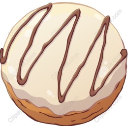 Hand-Drawn Chocolate Drizzled Donut
