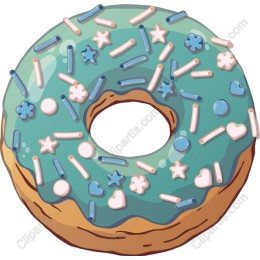 Playful Blue Iced Donut