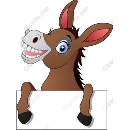 Cheerful Cartoon Donkey