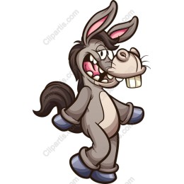 Playful Cartoon Donkey