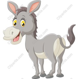 Cute Cartoon Donkey