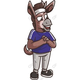 Sporty Donkey Mascot