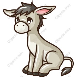 Cute Cartoon Donkey