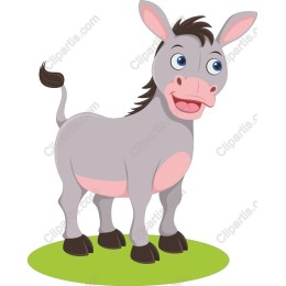 Cheerful Cartoon Donkey
