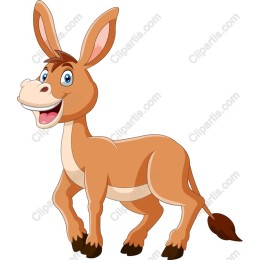 Cheerful Cartoon Donkey
