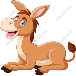 Charming Cartoon Donkey