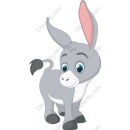 Charming Cartoon Donkey