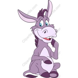 Charming Cartoon Donkey