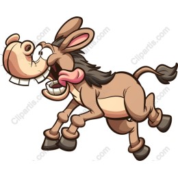 Cheerful Cartoon Donkey