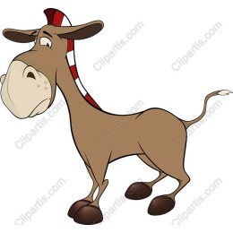 Charming Cartoon Donkey
