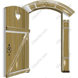 Charming Wooden Heart Cutout Door