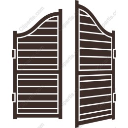 Elegant Double Wooden Gates