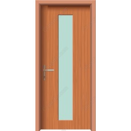 Elegant Wooden Door with Glass Panel