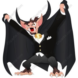 Dapper Cartoon Bat