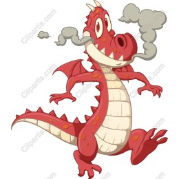 Whimsical Red Dragon