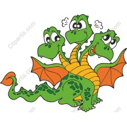 Playful Three-Headed Dragon
