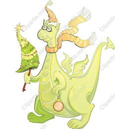 Cheerful Holiday Dragon