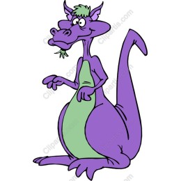 Whimsical Purple Dragon