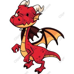 Red Cartoon Dragon