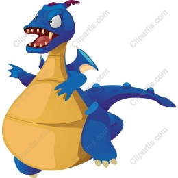 Cheerful Blue Dragon