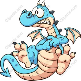 Whimsical Blue Dragon