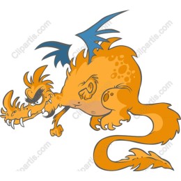 Playful Orange Dragon