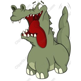 Playful Cartoon Crocodile