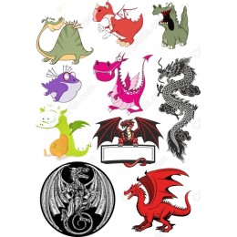 Dragon Clipart Bundle: Unique