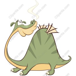 Charming Green Dinosaur