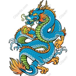 Vibrant Blue Dragon