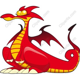 Whimsical Red Dragon