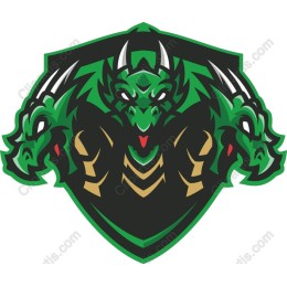 Fierce Three-Headed Dragon Emblem