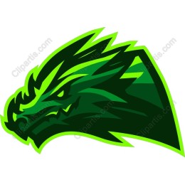 Fierce Green Dragon Head