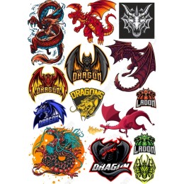 Dragon Clipart Set - 15