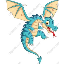 Whimsical Blue Dragon