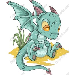 Cute Blue Dragon