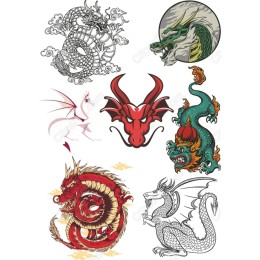  Dragon Bundle - Mythical Creatures Clipart Set